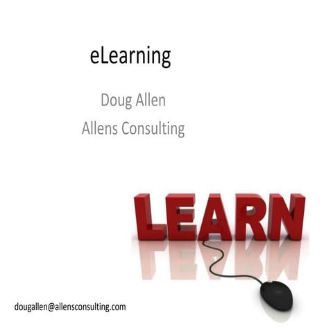 E learning Concepts and Technologies