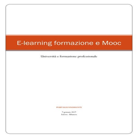 Elearning formazione mooc