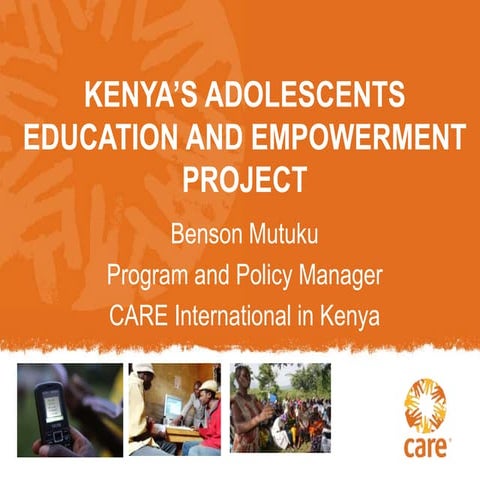 Benson Mutuku Presents for CARE International at 2016 ELICE