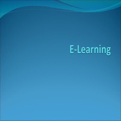 E learning for presentation ict class