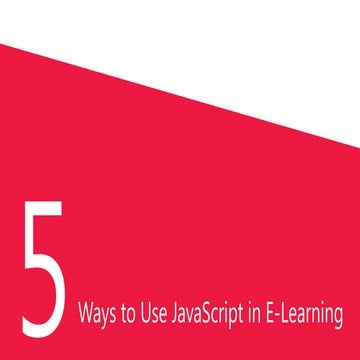 5 ways to use Javascript in e-learning | PPT
