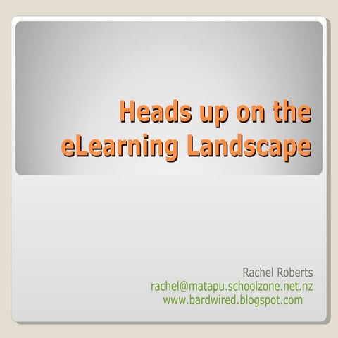 E learning landscape2011