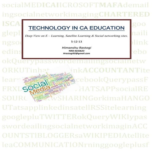 Technology In CA education - E learning 
