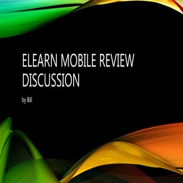 Elearn mobile review discussion