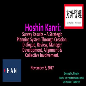 ELEC 2017   2.1 d. gawlik - hoshin kanri strategy development