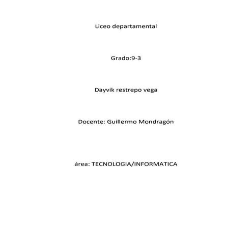 TRABAJO DE ELECTRÓNICA TERCER PERIODO 3re