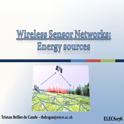 Elec6076   wireless sensor networks - tan