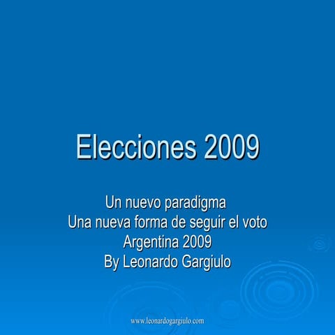 Elecciones 2009 en Argentina PPT