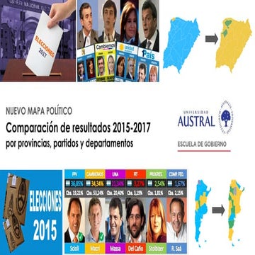 Elecciones 2017 vs. 2015: el nuevo mapa político del país