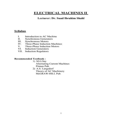 Electrical introduction