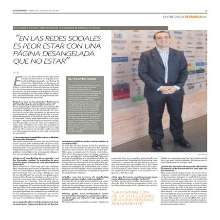 Oscar Del Santo entrevista 'El Economista'