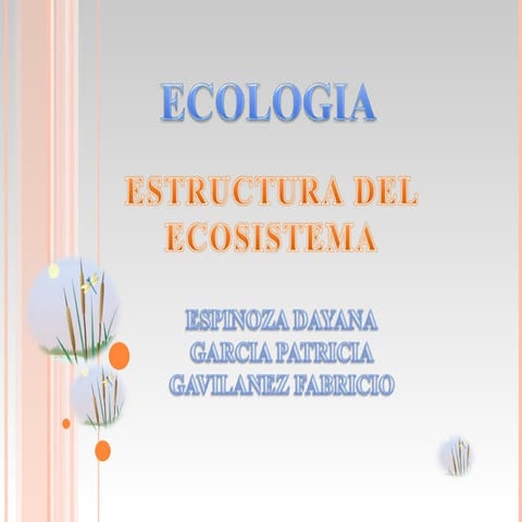 El ecosistema y su Estructura