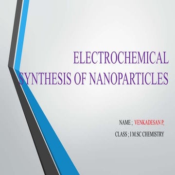 Elecrochemical Synthesis & Example 
