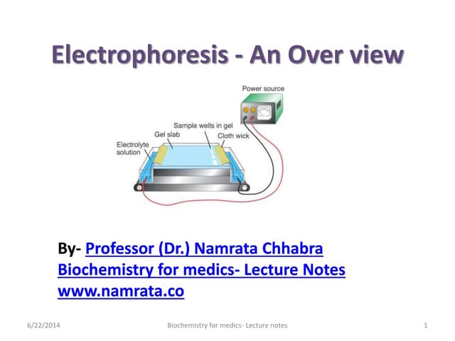 Elecrophoresis