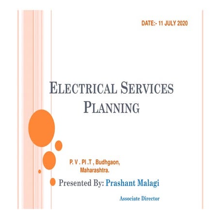 Electrical services design ppt pdf