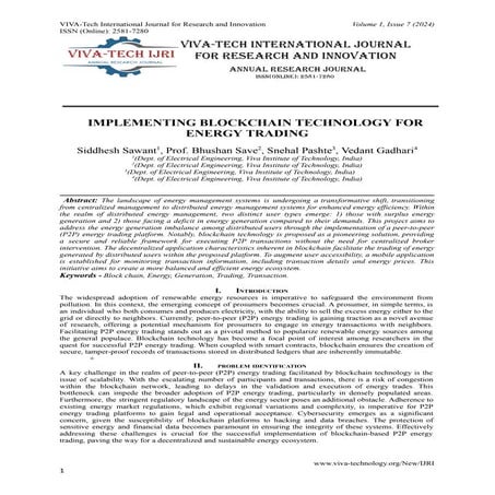 IMPLEMENTING BLOCKCHAIN TECHNOLOGY FOR ENERGY TRADING | PDF