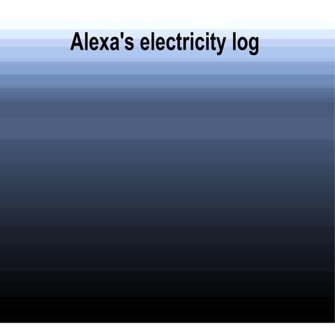 Electicity log from alexa