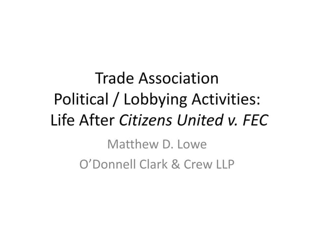 Election and Lobbying Slides