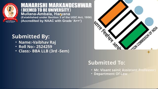 Election Commission of India.  Election commission of India