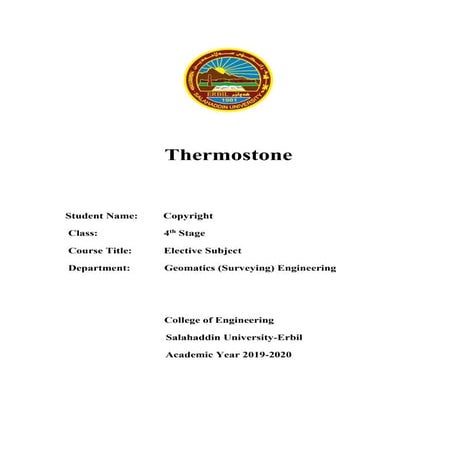 Thermostone in Constrication or Thermostone