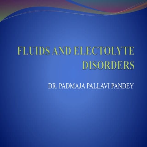 Electolyte  disorders