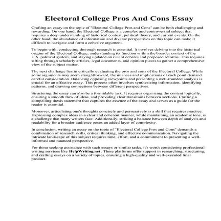 Electoral College Pros And Cons Essay.pdf