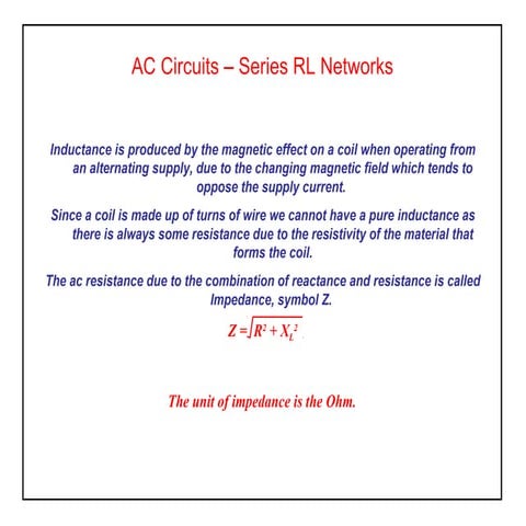 Elect principles 2   ac circuits (rl)