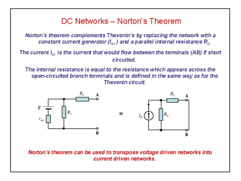 Elect principles 2 nortons theorem