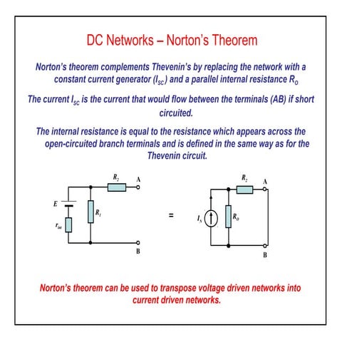 Elect principles 2   nortons theorem