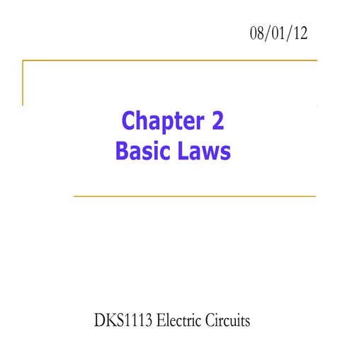 Electric circuits-chapter-2 Basic Laws