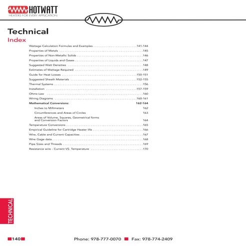 Electric Heating Element Technical Reference Guide