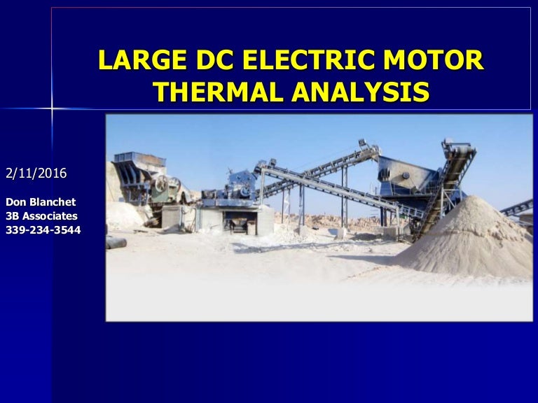 Electric motor thermal analysis trade study