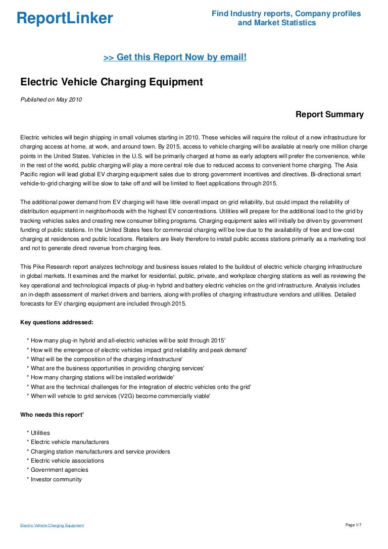 Electric Vehicle Charging Equipment