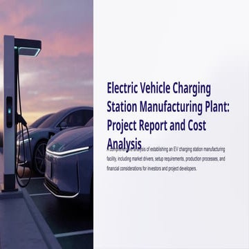 Prefeasibility Report on a EV Charging Station Manufacturing Unit | PPTX