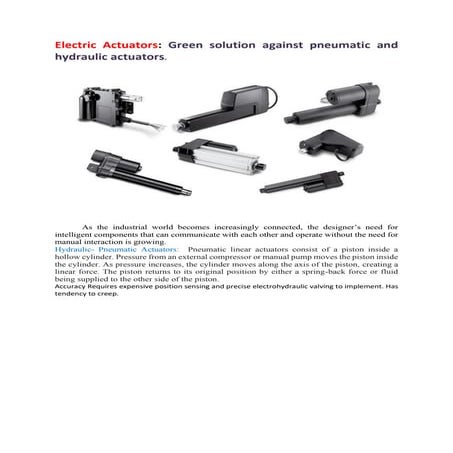 Electric actuators