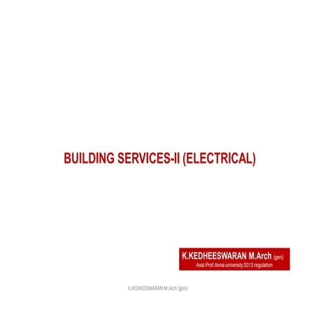 BUILDING SERVICES-II (ELECTRICAL)