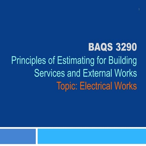 Slide Presentation of Electrical System.