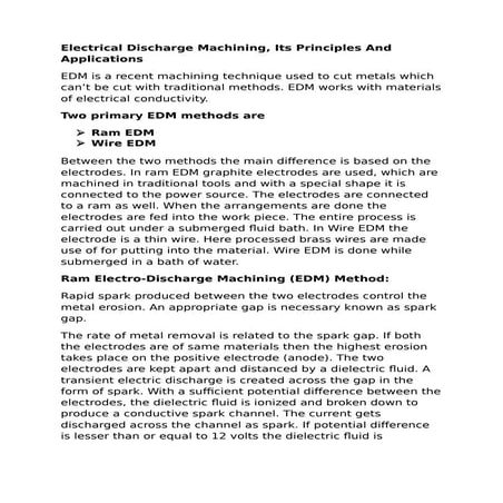Electrical discharge-machining