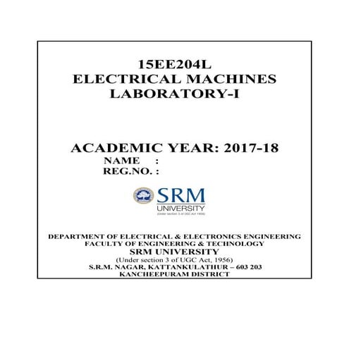 Electrical machines-lab-i-ee0209