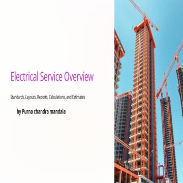 Electrical services design ppt pdf | PDF