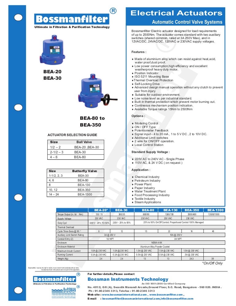 Electrical actuators