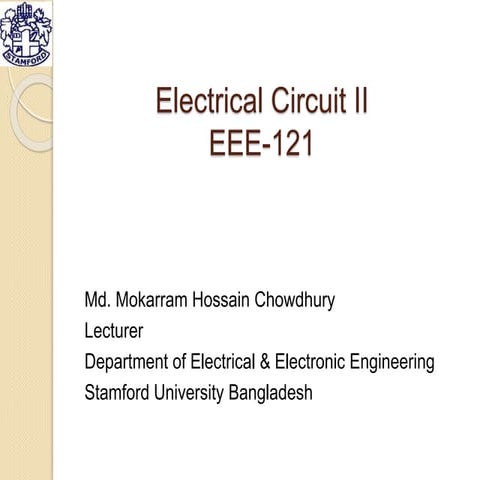 Electrical circuit ii (eee 121)