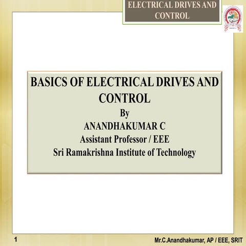 Electrical drives and control