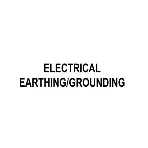 earthing systems on distribution systems | PPT