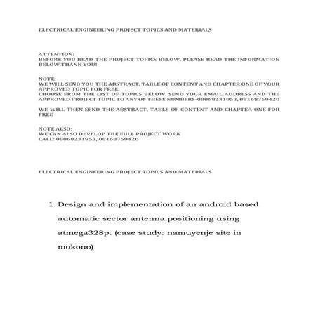 ELECTRICAL ENGINEERING PROJECT TOPICS AND MATERIALS.docx