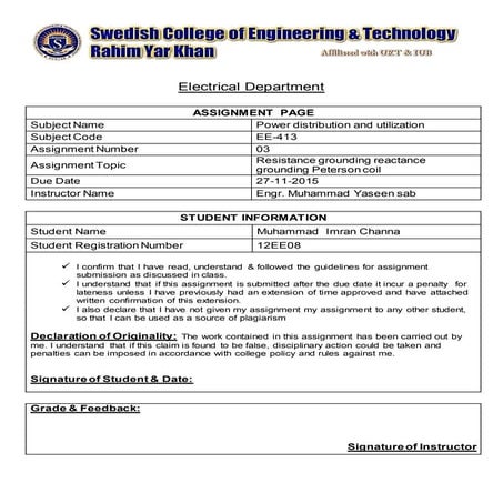 Electrical front page