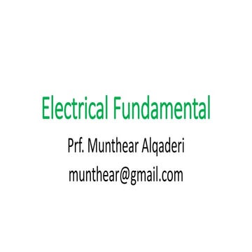 Electrical fundamental course