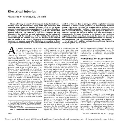 Electrical injuries