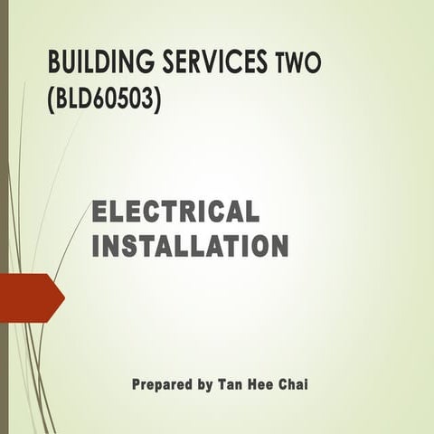 BS 2 Electrical installation 2 | PPT