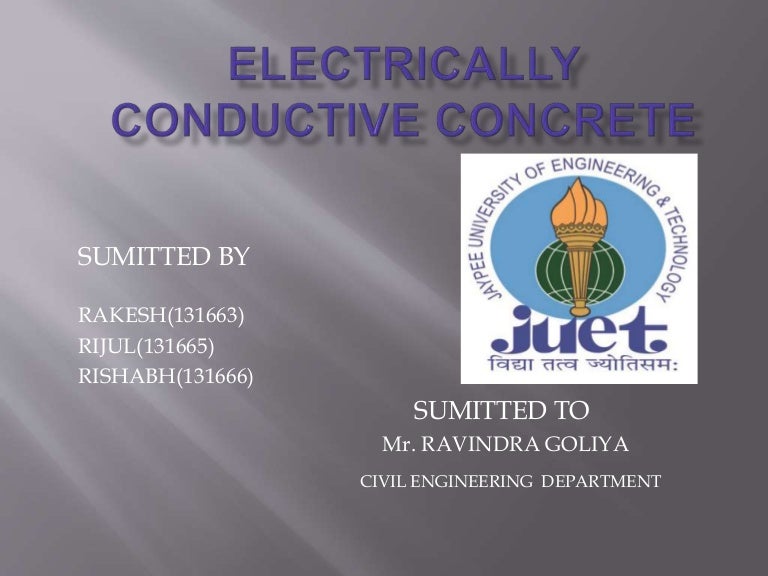 Electrically conductive concrete ppt